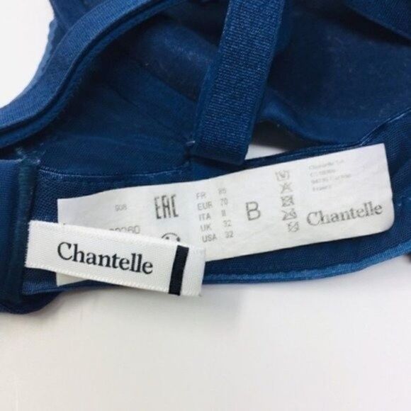 Chantelle blue molded bra halter alternative underwire bra 34B BoxC - Picture 3 of 4